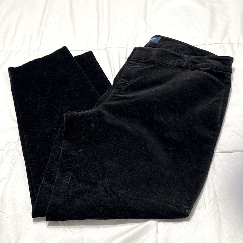 Old navy black velvet pixie pant 14